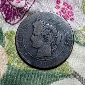 🇫🇷 1880 France — 10 Centimes — Third Republic — Cérès Head — Paris Mint (A)